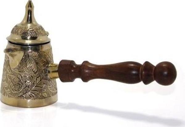 Büro Ev Ofis Kahve Keyfi için 12CM Pirinç Yapım Dekoratif Cezve - Image 1