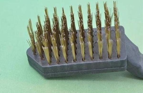 Büro Ev Ofis Yazlık Hijyeni için Plastik Saplı Metal Pas Kir Söker Temizler Tel Fırça - Image 1