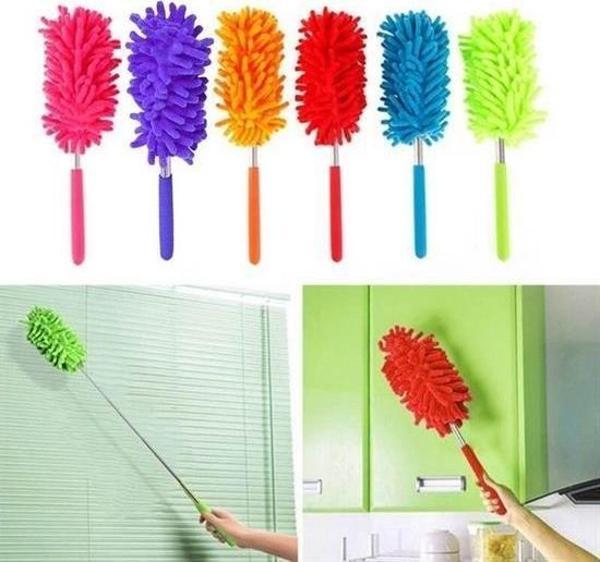 Büro Ev Ofis Yazlık Hijyeni için Teleskopik Uzayanbilen Mikrofiber Toz Alma Fırça Aparatı - Image 1
