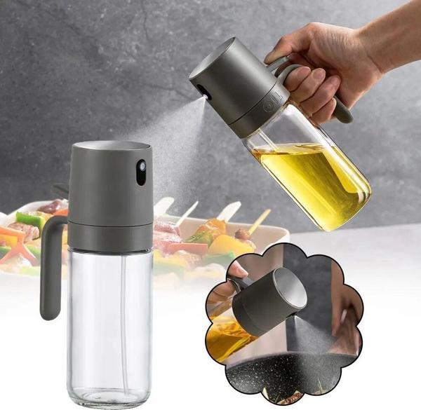 Büro Ev Ofis Mutfağı için 250ML Kulplu Cam Yağ Limon Sos Sirke Püskürtür Spreyli Yağdanlık - Image 1