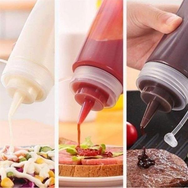 Büro Ev Ofis Mutfağı için 400ML Sızırmaz Şeffaf Kapak Yağlık Sosluk Yağdanlık Şişesi - Image 1