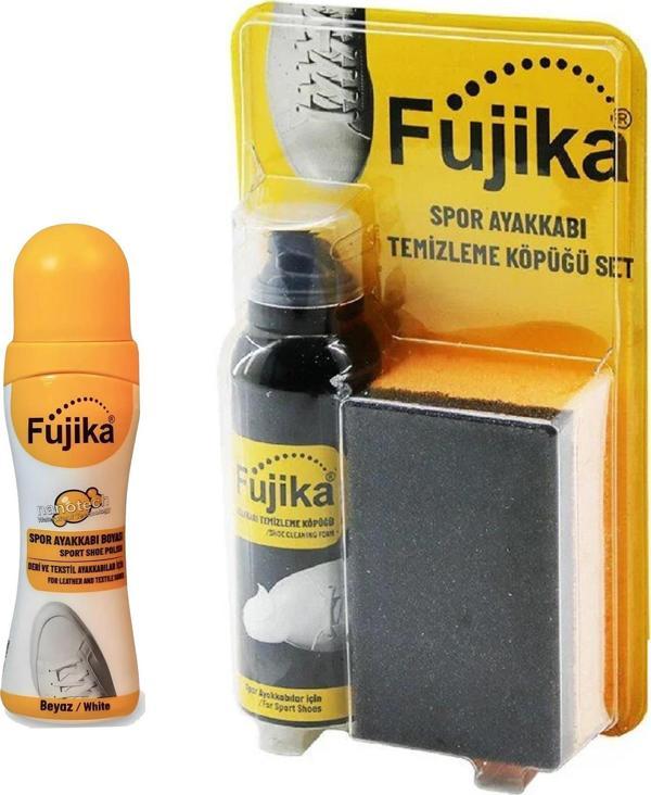 Fujika Susuz Ayakkabı Ve Kumaş Temizleme Köpüğü 125 ml + Spor Beyaz Deri Ve Kumaş Ayakkabı Boyası 75 Ml - Image 1