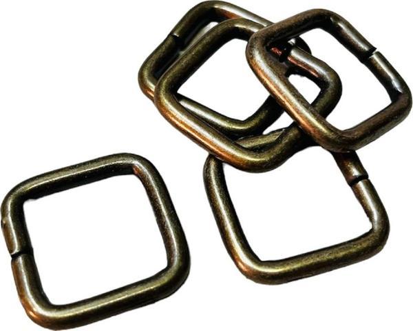 2 cm Kare Metal Halka, Çanta Sapı İçin Kare Halka 5 Adet - Image 1