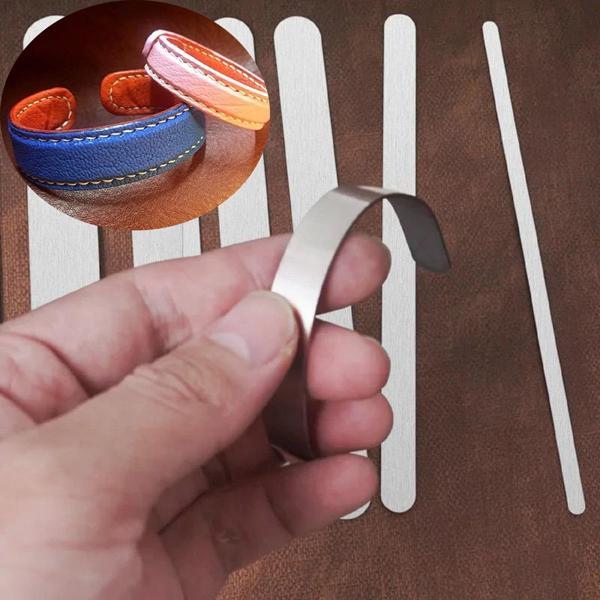 Deri Bileklik Şekillendirici Alüminyum Metal 11mm X 16,5cm 1 Adet - Image 1