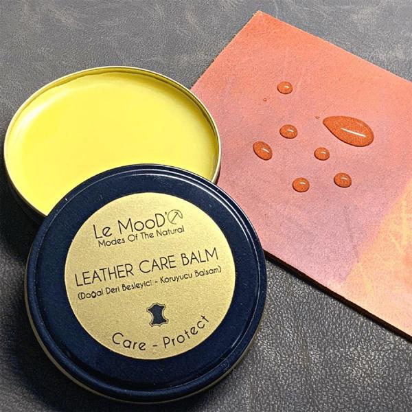 Le MooD'O Leather Care Balm, Doğal Deri Besleyici, Koruyucu ve Su İtici Bakım Kremi 30 Gr - Image 1