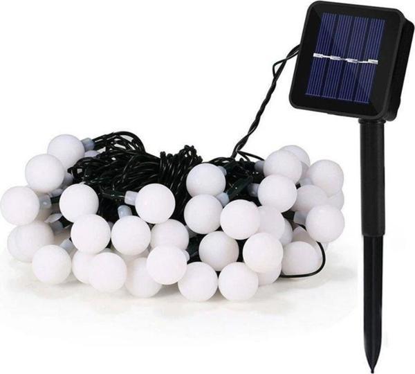 MİGHTY GÜNEŞ ENERJİLİ 5 METRE 49 LED SARI YILBAŞI ÇAM AĞACI BAHÇE TERAS PARTİ BALKON SÜSÜ AYDINLATMA LAMBASI - Image 1
