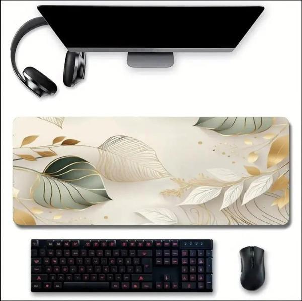 70X30 CM BÜYÜK YAPRAK TEMALI KAYDIRMAZ TABAN SPEED YÜZEY OYUNCU MOUSE PAD GAMİNG - Image 1