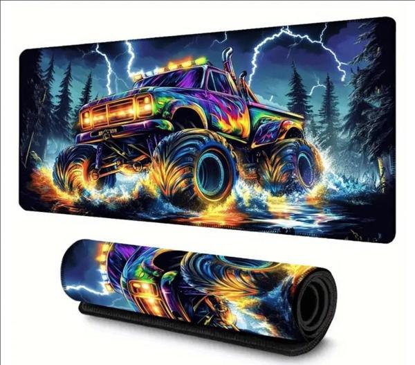 70X30 CM CANAVAR ARABA TEMALI KAYDIRMAZ TABAN SPEED YÜZEY OYUNCU MOUSE PAD GAMİNG - Image 1