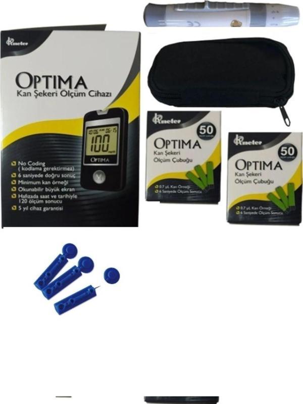 Kan Şeker Ölçüm strip + Delme Kalemi + Taşıma Çantası + 1 kutu Lanset iğne + 2 Kutu Ölçüm Çubuğu - Image 1