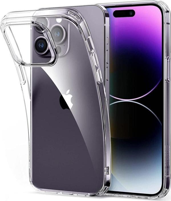 Iphone 14 Pro Kılıf Yumuşak Şeffaf Ince Esnek Renksiz Silikon Kapak Kenar Korumalı Darbe Önleyici - Image 1