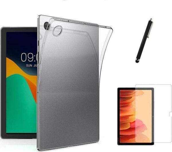 Samsung Galaxy Tab A8 Sm-x200 10.5 Inç Tablet Kılıf + Ekran Koruyucu + Kalem Süper Silikon Şeffaf - Image 1