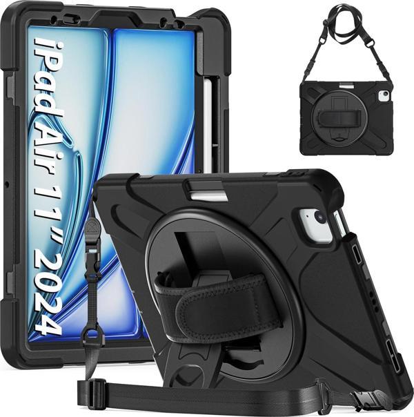 Ipad Air 13 Inç M2 Kılıf Askılı Yüksek Koruma Defender Standlı Case - Image 1