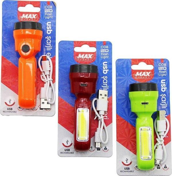 2IN1  MİNİ EL FENERİ USB ŞARJLI= 400 mAh COB LED: 350 LÜMEN - SİDE LED: 700 LÜMEN (2818) - Image 1