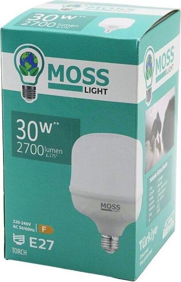 30W  TORCH  LED AMPUL PLASTİK E27 2700LUMEN L175° 5000 SAAT ÖMÜR IP20 185-265V AC MS-3097 (2818) - Image 1
