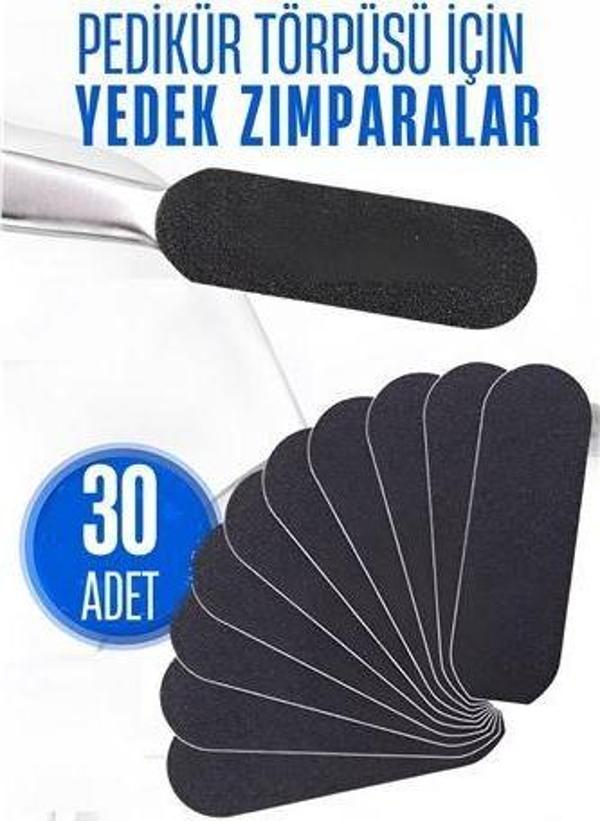 Ayak Törpü Yedeği Yapışkanlı Törpü Zımparası Pedikür Törpü Yedeği 30 ADET - Image 1