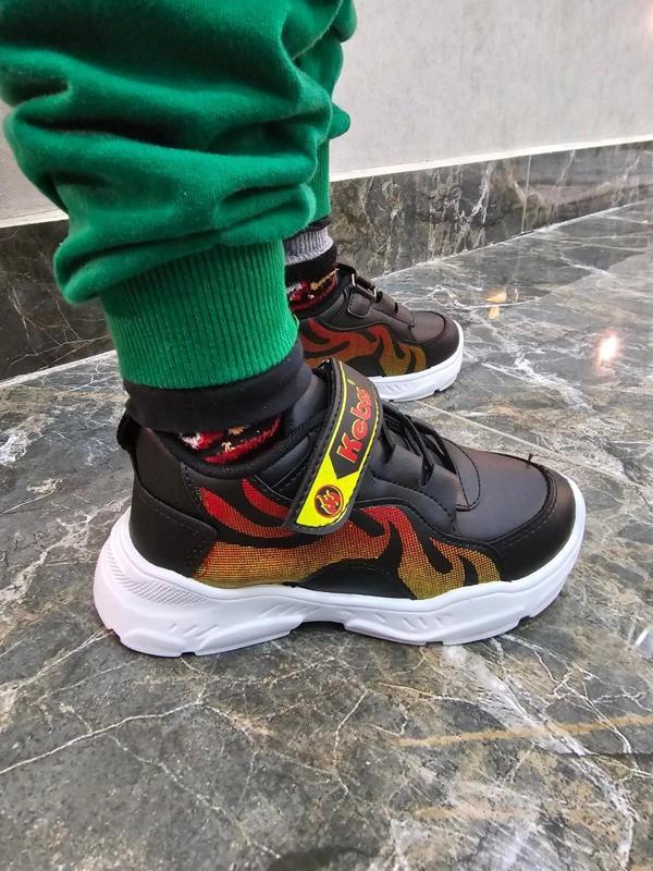 Lastikli Cırtlı Yumuşak Esnek Hafif Nefes Alabilen Unisex File Çocuk Spor Ayakkabı - Image 1