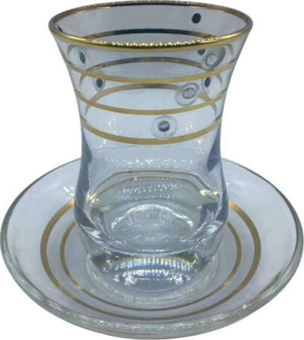 Desenli 6 Kişilik Çay Bardağı Seti - Image 1