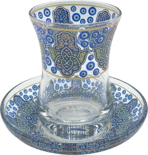 Desenli 6 Kişilik Çay Bardağı Seti - Image 1
