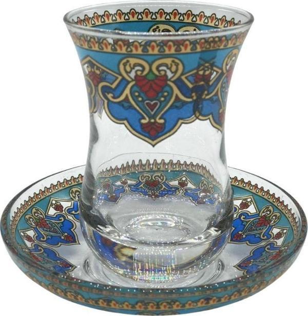 Desenli 6 Kişilik Çay Bardağı Seti - Image 1