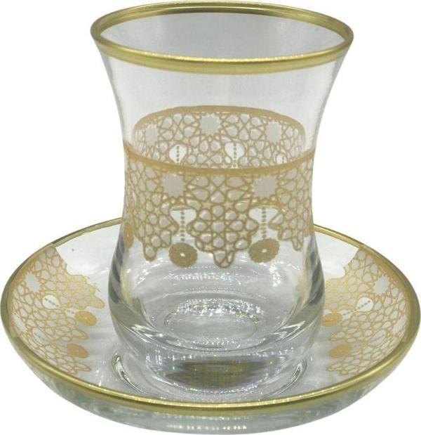 Desenli 6 Kişilik Çay Bardağı Seti - Image 1