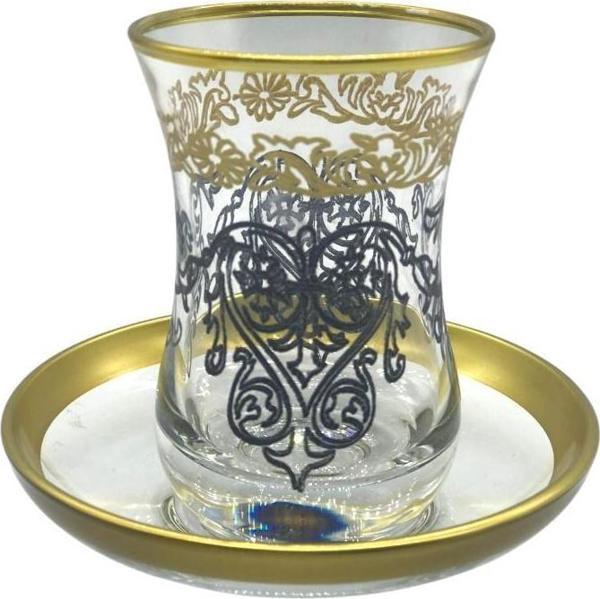 Desenli 6 Kişilik Çay Bardağı Seti - Image 1