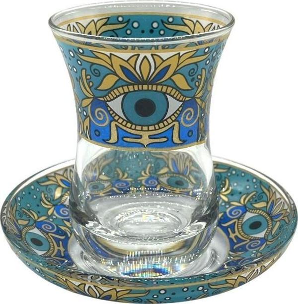 Desenli 6 Kişilik Çay Bardağı Seti - Image 1