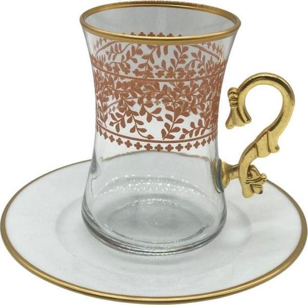 Desenli 6 Kişilik Çay Bardağı Seti - Image 1