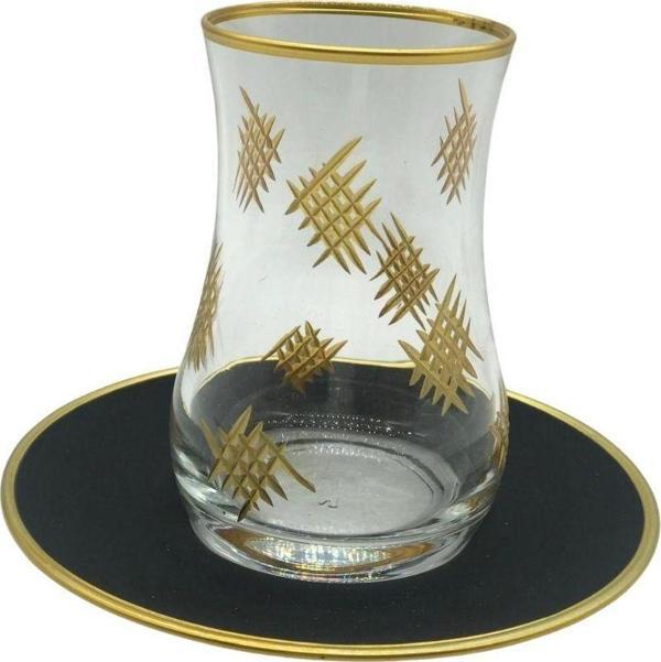 Desenli 6 Kişilik Çay Bardağı Seti - Image 1