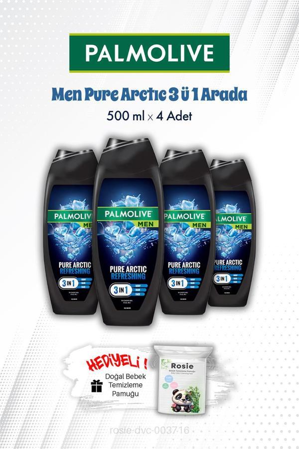4 Adet Men Pure Arctıc 3'ü 1 Arada Duş Jeli 500 ML ve ROSIE - Image 1