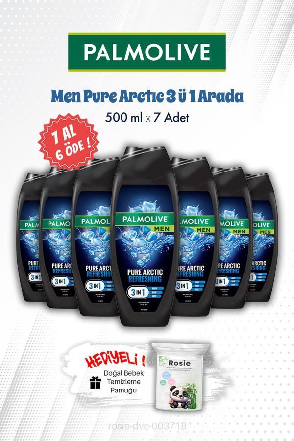 Palmolive 7 AL 6 ÖDE Men Pure Arctıc 3'ü 1 Arada 500 ML Duş Jeli ve ROSIE - Image 1