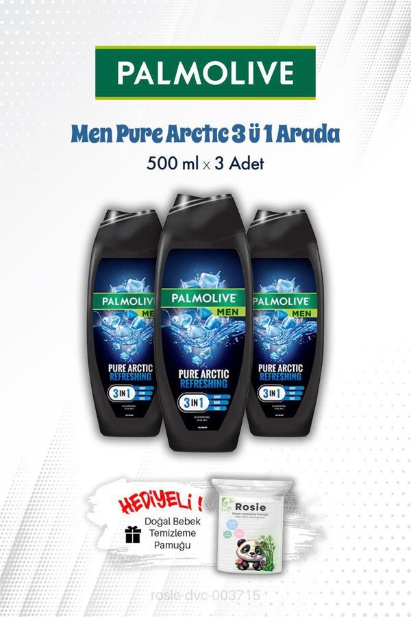 Palmolive Duş Jeli 3'lü Men Pure Arctıc 3'ü 1 Arada 500 ML ve ROSIE - Image 1