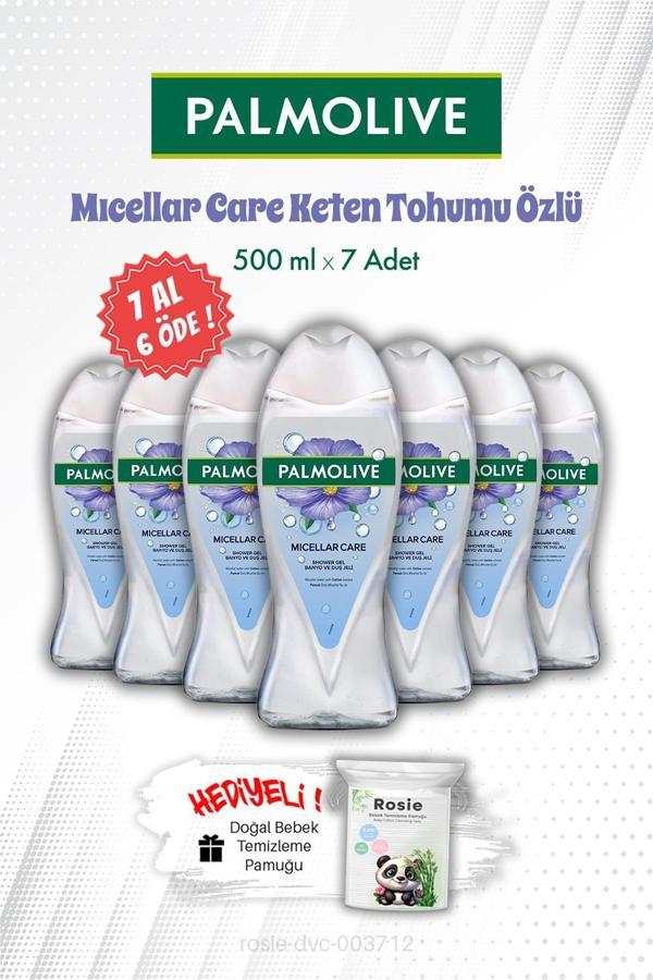Palmolive 7 AL 6 ÖDE Mıcellar Care Keten Tohumu Özlü 500 ML Duş Jeli ve ROSIE - Image 1