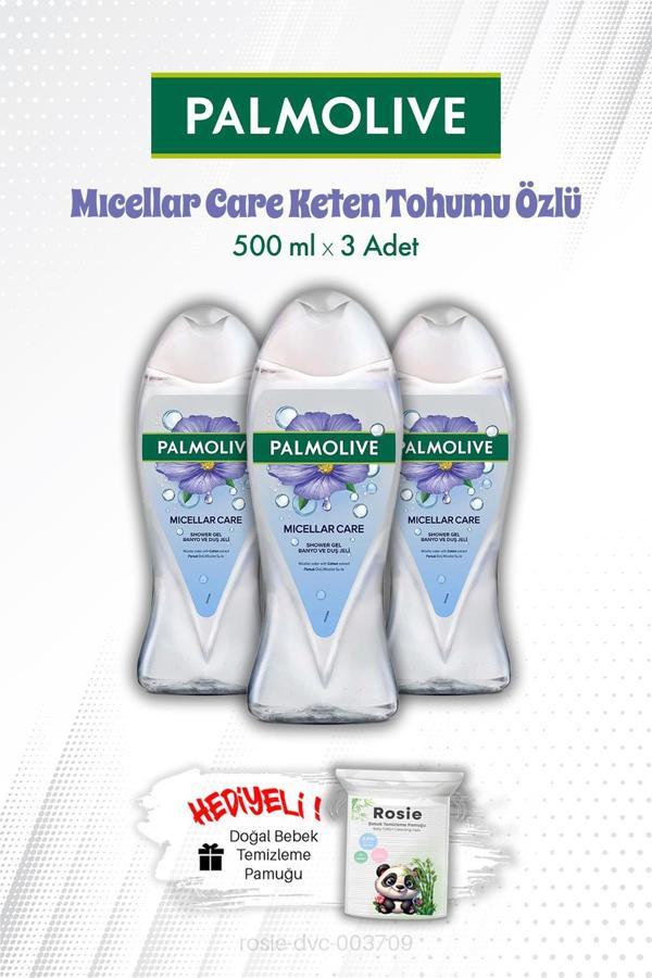 Duş Jeli 3'lü Mıcellar Care Keten Tohumu Özlü 500 ML ve ROSIE - Image 1