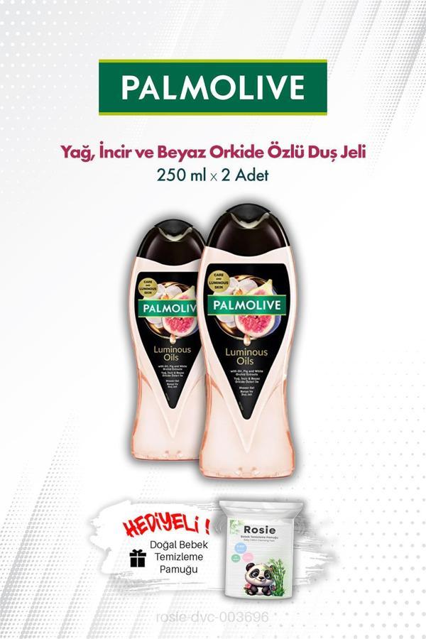 Palmolive Duş Jeli Luminous Oils İncir ve Beyaz Orkide Özlü 250 ML X2 ve ROSIE - Image 1