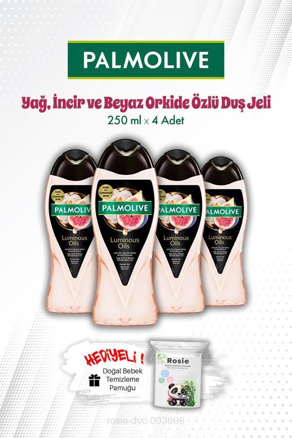 250 ML Palmolive Luminous Oils İncir ve Beyaz Orkide Özlü X 4 Duş Jeli ve ROSIE - Image 1