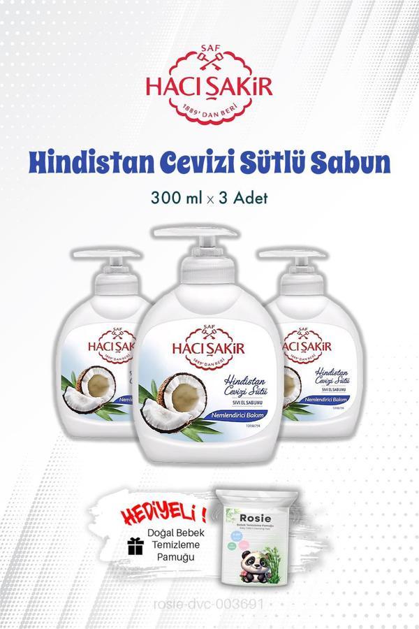3'lü Hindistan Cevizi Sütlü Sıvı El Sabunu 300 ML ve ROSIE - Image 1