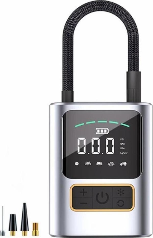 Polham 60W 4000mAh Şarjlı 150PSİ Ultra Hızlı Lastik Şişirme Hava Kompresörü, Araç,Motor,TOP Şişirme Pompası - Image 1