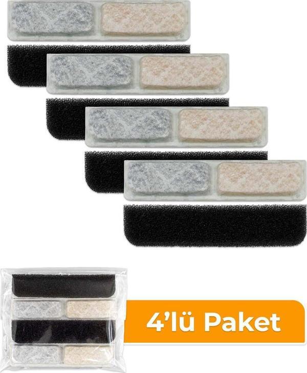 Gobypet Sensörlü Otomatik Kedi Su Sebili İle Uyumlu Yedek Filtre 4'lü Paket - Image 1
