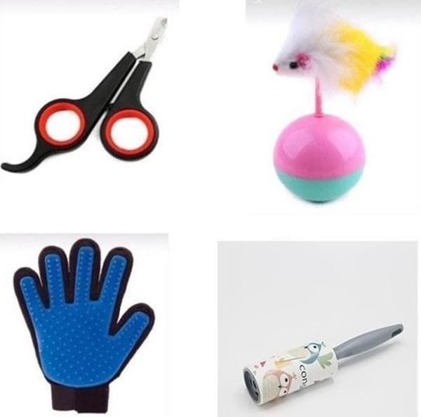 Kedi Tırnak Makası Eldiven Hacı Yatmaz Ve Yıkanabilir Rulo 4 Lü Set - Image 1