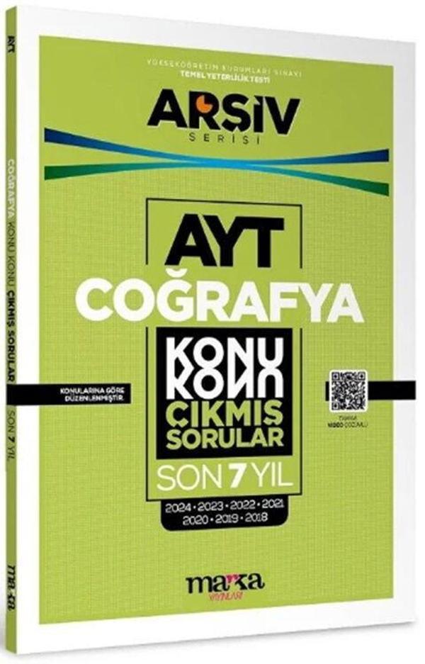 Marka Yayınları AYT Coğrafya Çıkmış Sorular Konu Konu Son 7 Yıl Tıpkı Basım Arşiv Serisi - Marka Yayınları - Image 1