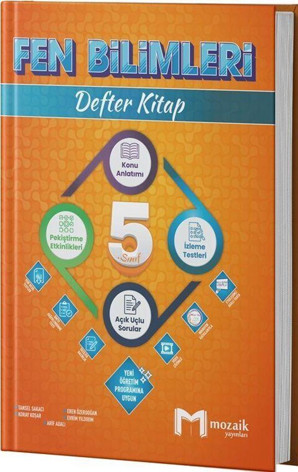 Mozaik Yayınları 5. Sınıf Fen Bilimleri Defter Kitap - Mozaik - Ders Kitapları - Image 1
