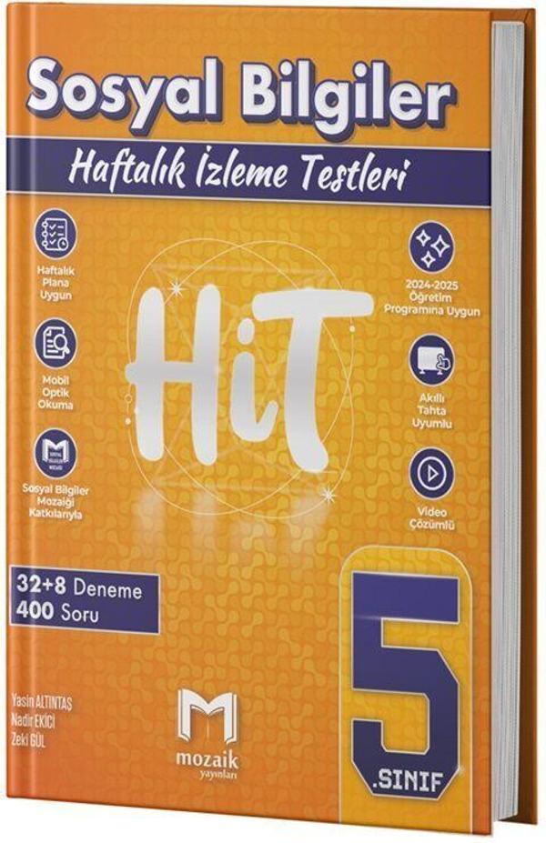 Mozaik Yayınları 5. Sınıf Sosyal Bilgiler HİT 40 Deneme - Mozaik - Ders Kitapları - Image 1