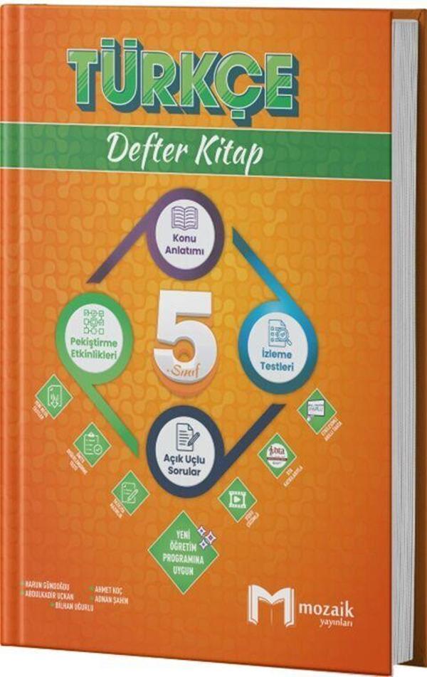 Mozaik Yayınları 5. Sınıf Türkçe Defter Kitap - Mozaik - Ders Kitapları - Image 1