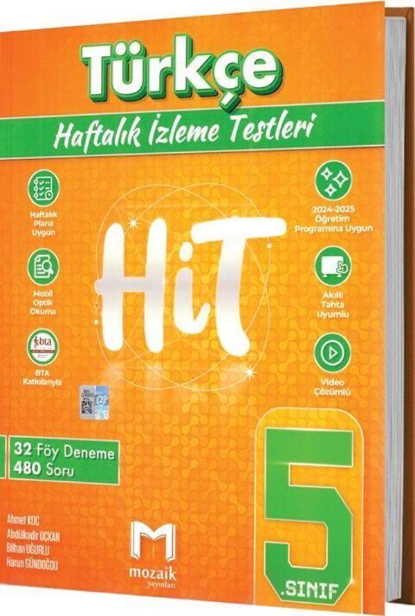 Mozaik Yayınları 5. Sınıf Türkçe HİT 32 Deneme - Mozaik - Ders Kitapları - Image 1