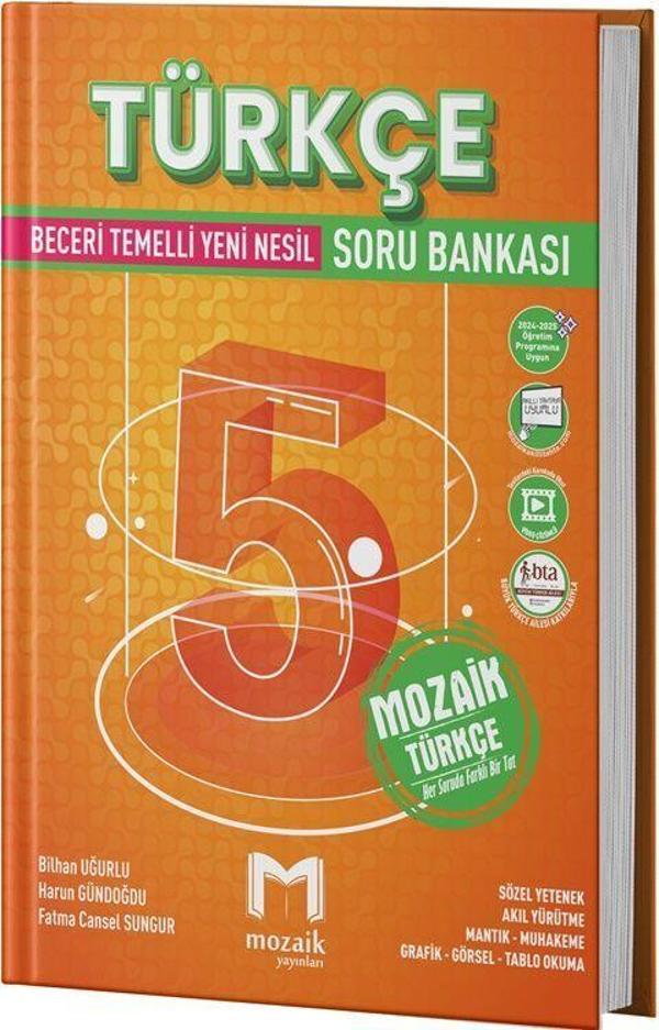 Mozaik Yayınları 5. Sınıf Türkçe Soru Bankası - Mozaik - Ders Kitapları - Image 1