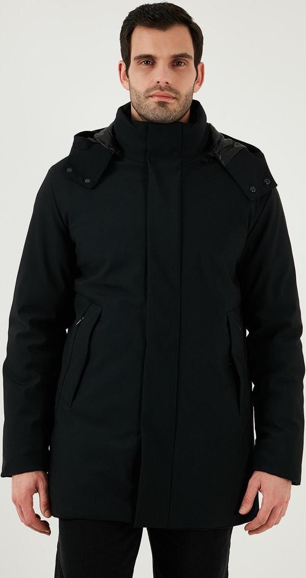Buratti Regular Fit Çıkarılabilir Kapüşonlu Erkek Mont 497SENATOR SİYAH - Image 1