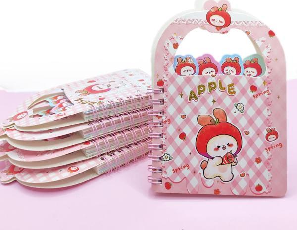 Apple Elma Tavşan Ayraçlı A6 Not Defteri (10x15 cm) - Parti Tavşan - Image 1