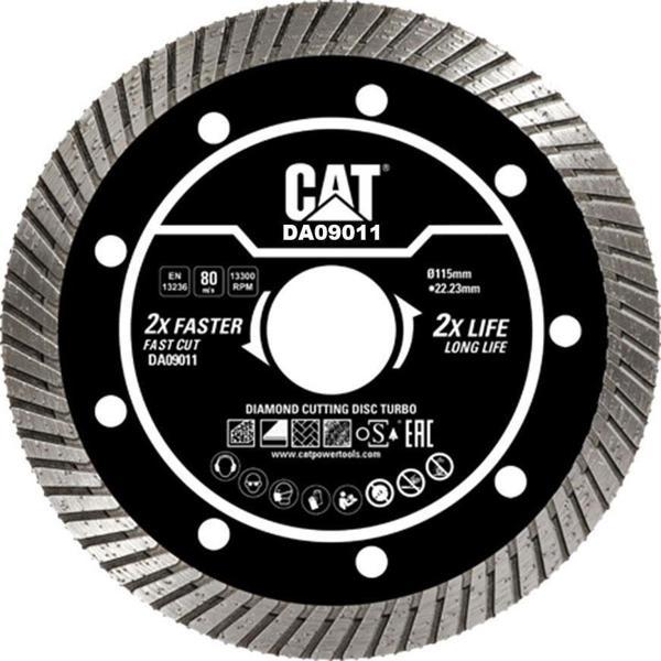 CAT DA09011 115mm Profesyonel Beton, Tuğla, Parke Taşı Elmas Kesme Diski (Turbo Kanallı Kenar) - Image 1