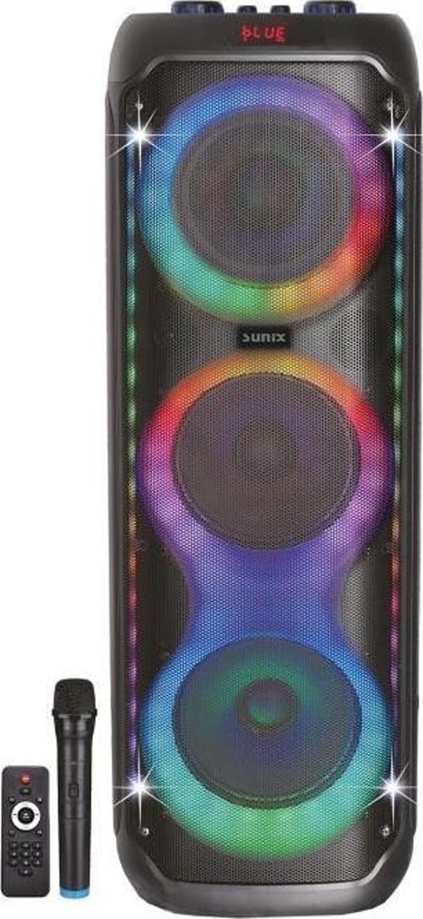 Sunix 5500 Mah 8"x3 Uzaktan Kumanda ve Mikrofonlu Bluetooth Hoparlör BTS-230 - Image 1