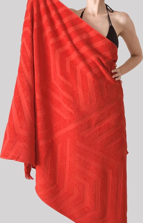 Ceu Coral - Yeni Yaz Trendi 100x180cm.   Premium Plaj Havlusu - Image 1